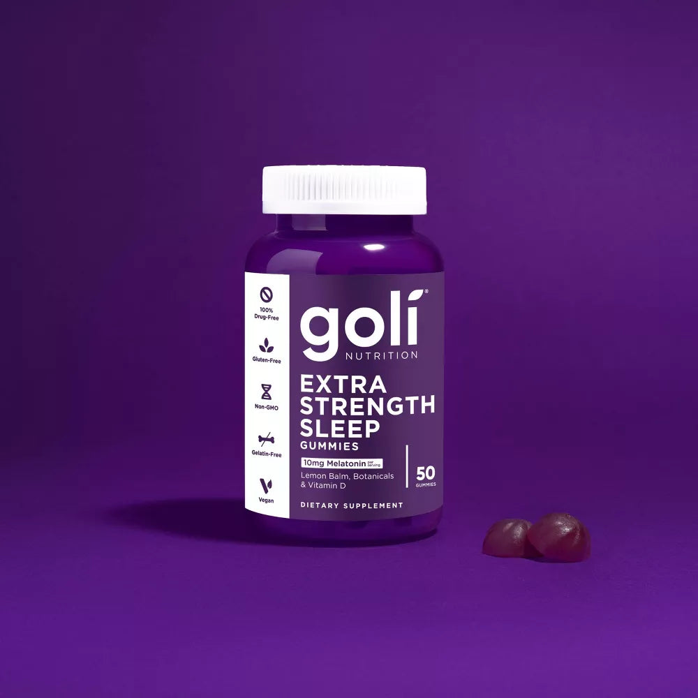 Goli Extra Strength Sleep Gummies vegan supplement lifestyle image