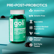 Goli Nutrition Pre+Post+Probiotics Gummies 60 Count