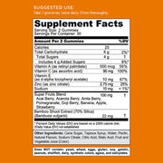 Supplement Facts & Ingredients Image: Goli Immune Gummies supplement facts label 60 count