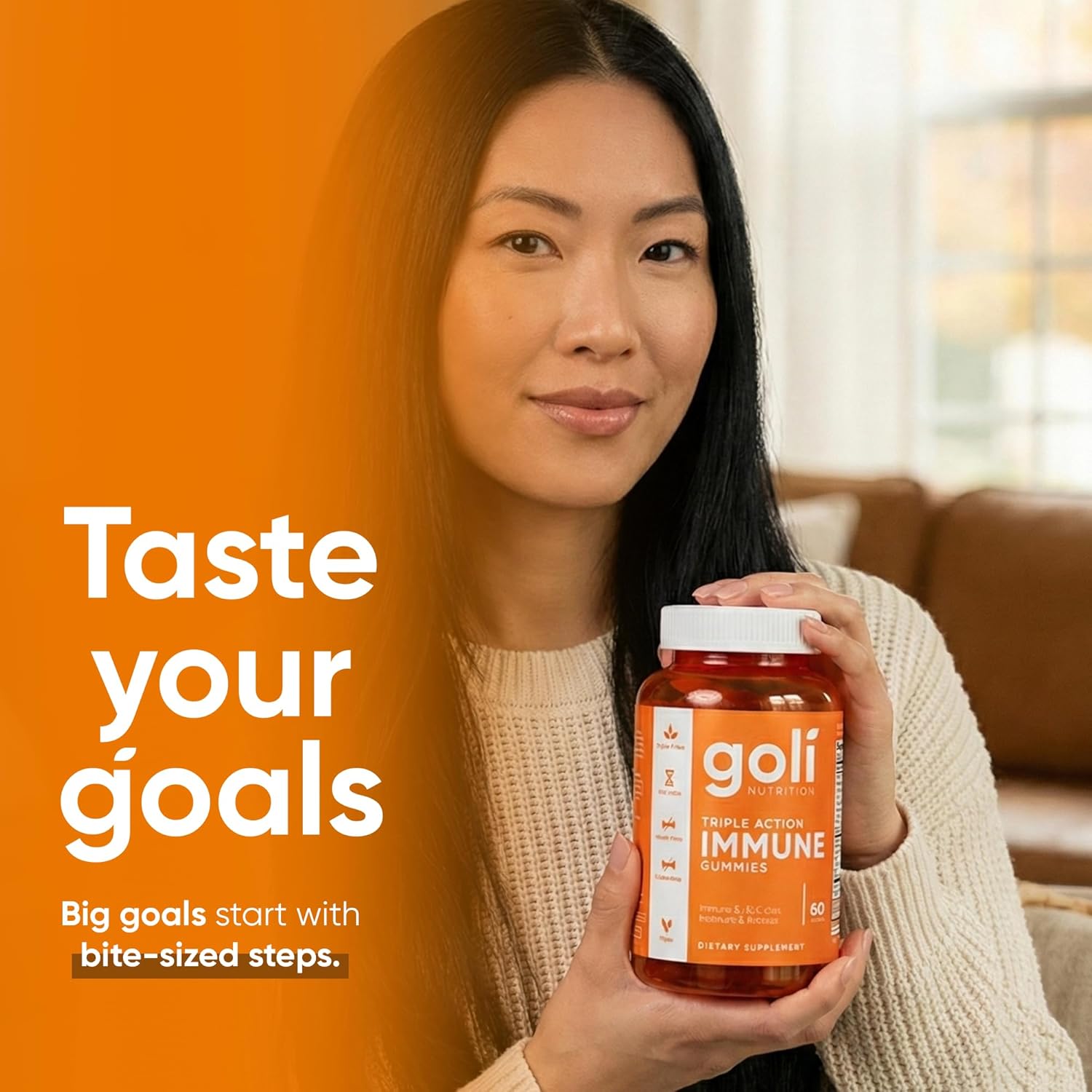 Lifestyle/Use Image: Goli immune support gummies daily wellness lifestyle image