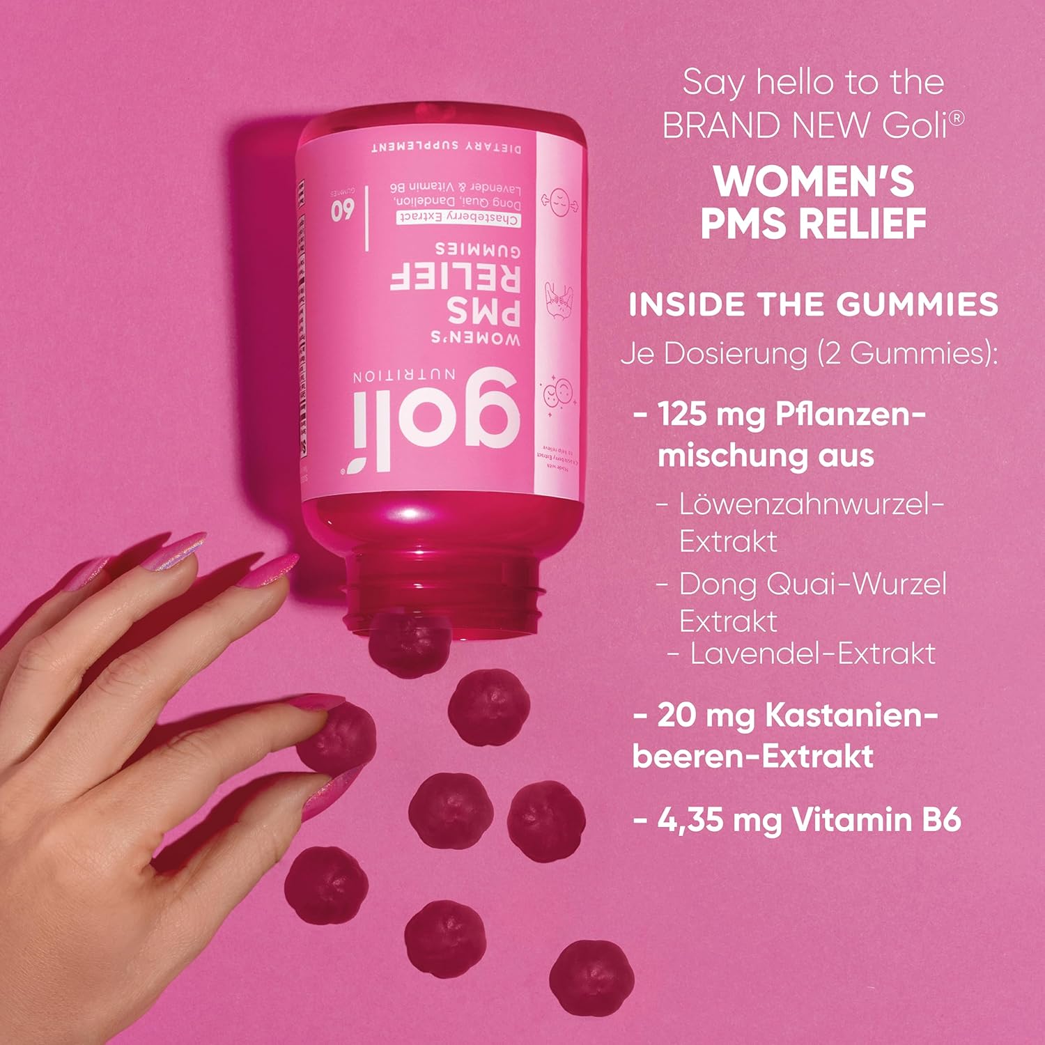 Goli Nutrition Women's PMS Relief Gummies 60 Count