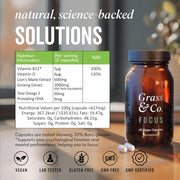 Grass & Co Focus Lion's Mane Mushrooms 60 Capsules