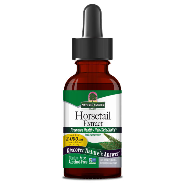 Nature's Answer Alcohol-Free Horsetail Extract 30ml liquid herbal supplement front label