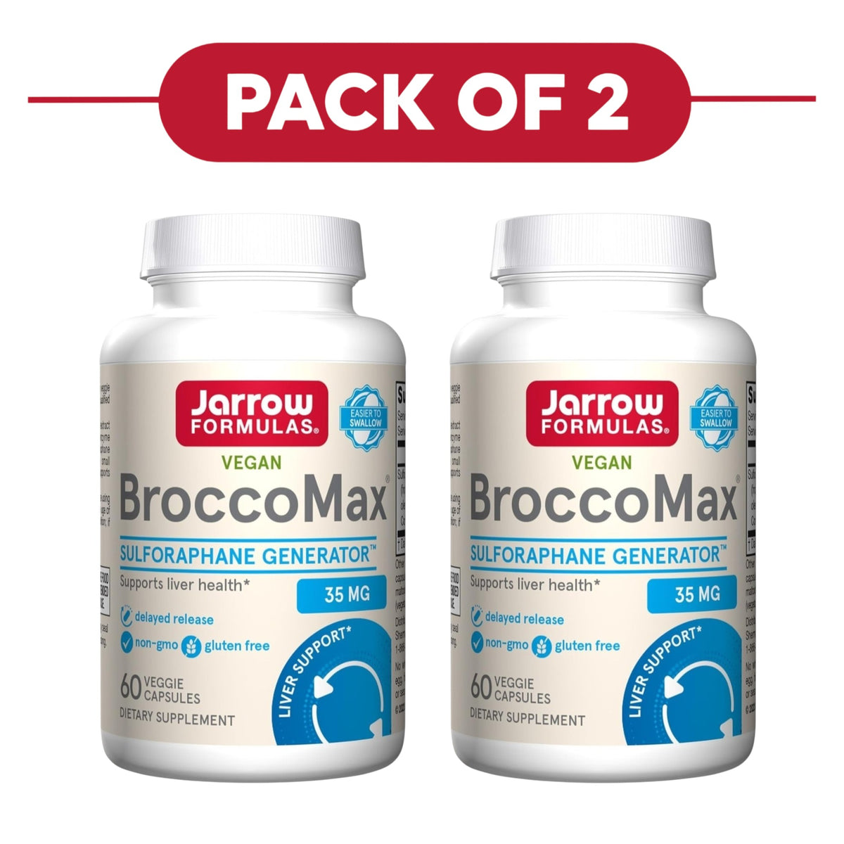 Jarrow Formulas BroccoMax Sulforaphane Generator 35mg 60 Capsules Pack of 2