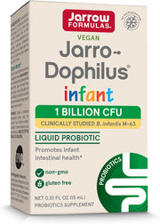 Front Image: Jarrow Formulas Jarro-Dophilus Infant probiotic liquid 15ml bottle 1 billion CFU