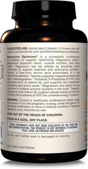 How to Use Image: Jarrow Formulas Magnesium Optimizer tablets usage instructions 200 count