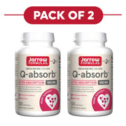 Jarrow Formulas Q-absorb Ubiquinone Co-Q10 100mg 120 Softgels Pack of 2