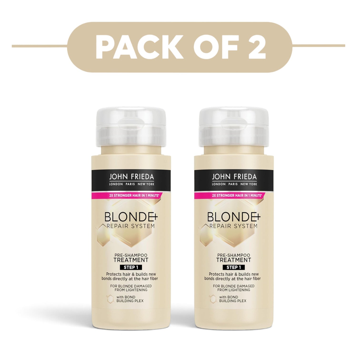 John Frieda Blonde+ Repair System Pre-Shampoo Treatment 100ml Pack of 2