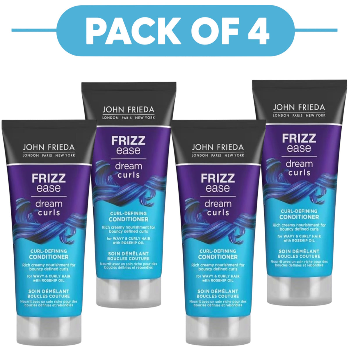 John Frieda Frizz Ease Dream Curls Curl-Defining Conditioner 75ml Pack of 4