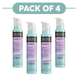 John Frieda Frizz Ease Weightless Wonder Smoothing Crème 100ml Pack of 4