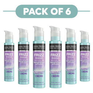 John Frieda Frizz Ease Weightless Wonder Smoothing Crème 100ml Pack of 6