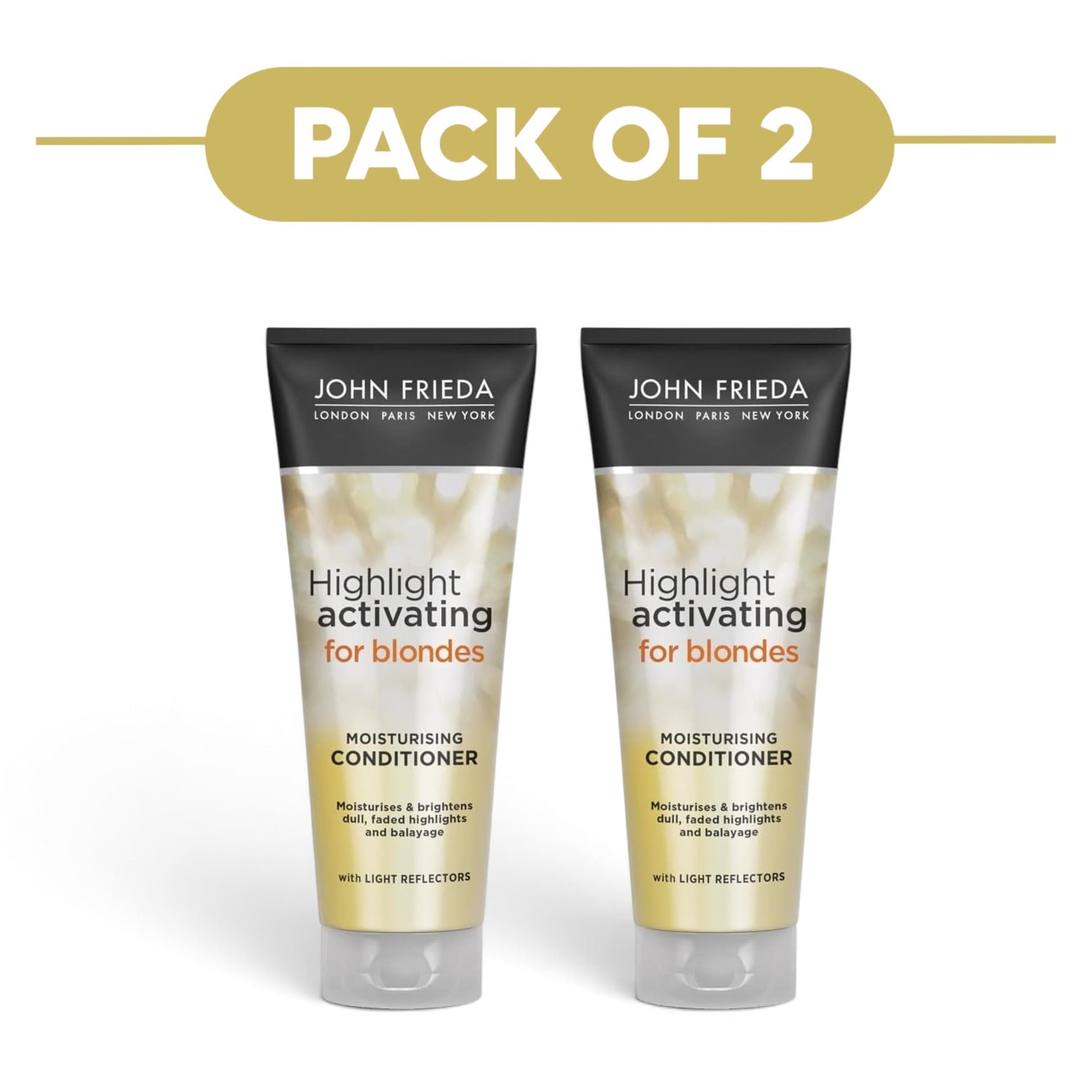 John Frieda Highlight Activating Moisturising Conditioner 250ml Pack of 2