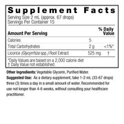 Nature’s Answer Licorice Root liquid extract supplement facts 30ml bottle
