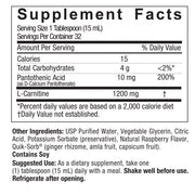Nature's Answer Liquid L-Carnitine Raspberry 480ml supplement facts and directions