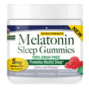 Nature’s Answer Melatonin Gummies 5mg Mixed Berry 45 gummies tub front view