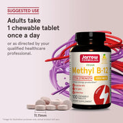 How to Use Image: Jarrow Formulas Methyl B-12 1000mcg chewable tablets lemon usage instructions 100 count