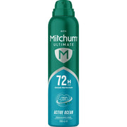 Mitchum Men's Ultimate 72H Active Ocean Antiperspirant aerosol spray can 250ml