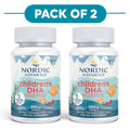Nordic Naturals Children's DHA 250mg Strawberry 180 Mini Chewable Soft Gels Pack of 2