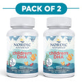 Nordic Naturals Children's DHA 250mg Strawberry 360 Mini Chewable Soft Gels Pack of 2