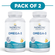 Nordic Naturals Omega-3 690mg Lemon 120 Soft Gels Pack of 2
