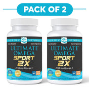 Nordic Naturals Ultimate Omega Sport 2X 2150mg Lemon 60 Soft Gels Pack of 2