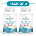 Nordic Naturals Ultimate Omega + CoQ10 - 1280mg Omega-3 - softgel al limone