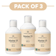 Nordic Omega Marine Collagen 15 Sugar Free Apple 500ml Pack of 3