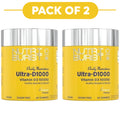 Nutriburst Ultra-D1000 D3 + K2 Lemon Gummies 60 Count Pack of 2