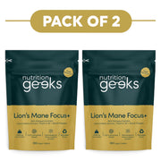 Nutrition Geeks Lion's Mane Focus+ 180 Vegan Tablets Pack of 2