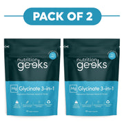 Nutrition Geeks Magnesium Glycinate 3-in-1 90 Capsules Pack of 2