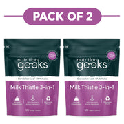 Nutrition Geeks Milk Thistle 3-in-1 120 Vegan Tablets Pack of 2