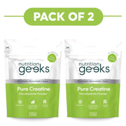 Nutrition Geeks Pure Creatine Monohydrate Powder 315g Pack of 2