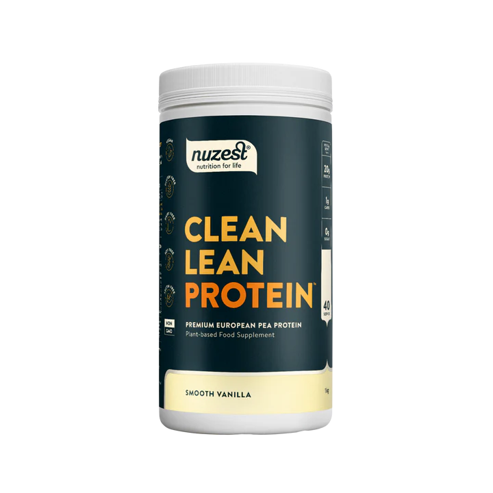 Nuzest Clean Lean Pea Protein Powder tub, Vegan & Allergen-Free. 1kg