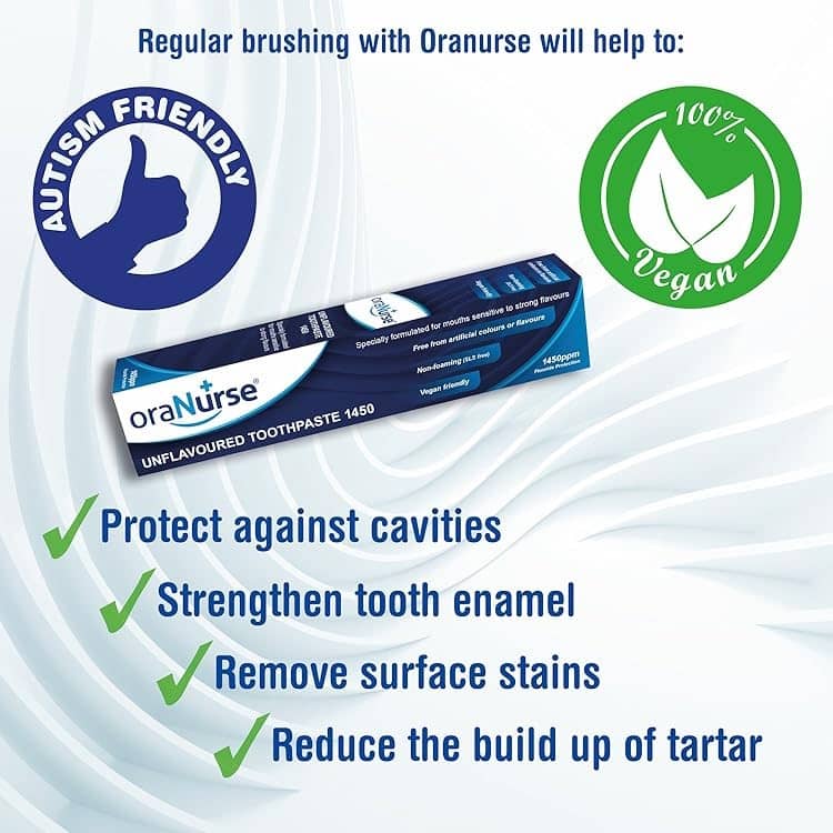 OraNurse Unflavoured Toothpaste 1450ppm Fluoride 50ml