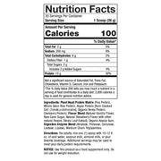Genceutic Naturals Plant Head vegan protein strawberry powder nutrition panel 780g