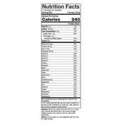 Genceutic Naturals Plant Head Real Meal supplement facts label tub 1050g