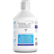 Supplement facts & ingredients image: Swedish Nutra probiotics supplement facts ingredients 500ml bottle