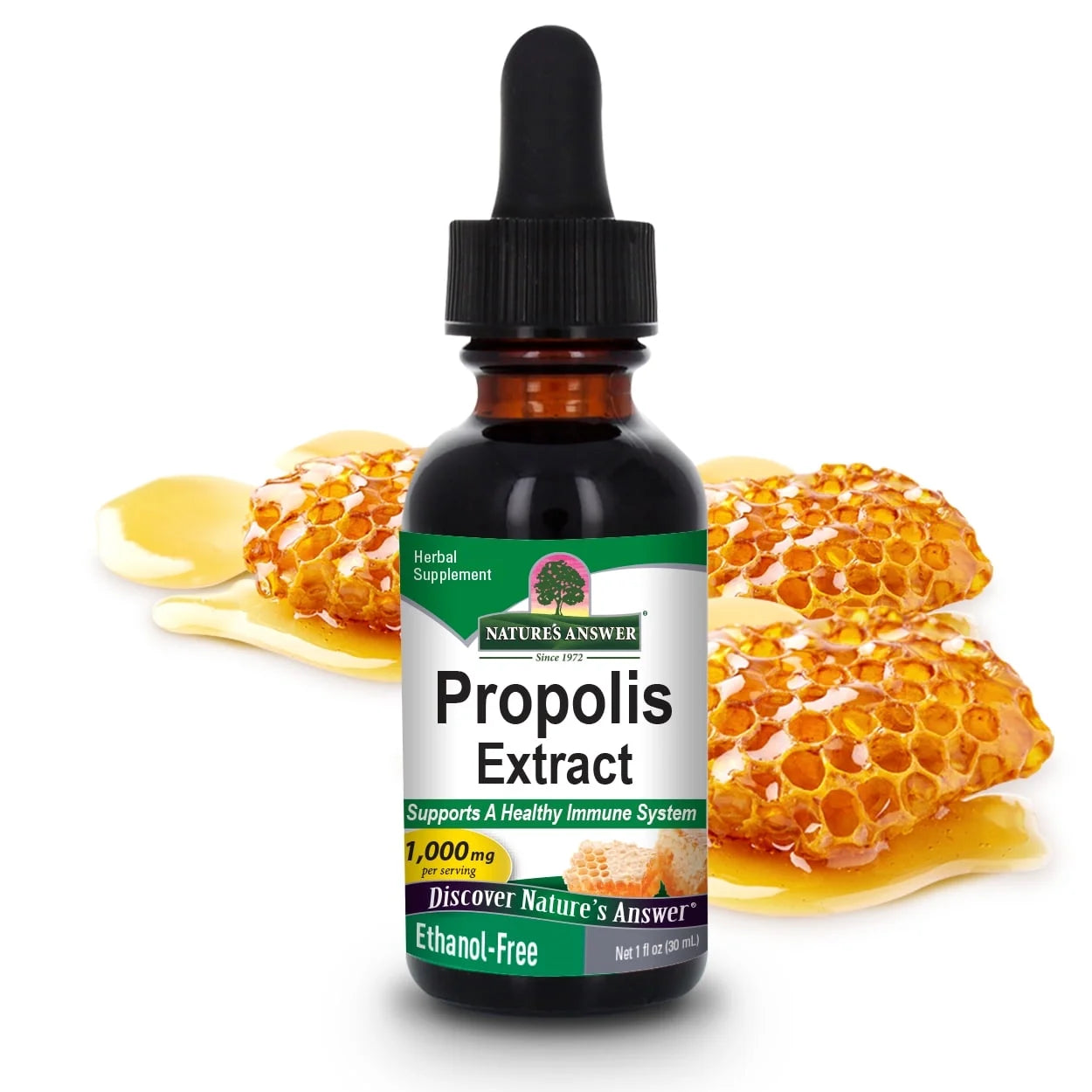 Nature’s Answer Propolis Extract alcohol-free liquid herbal supplement 30ml front view