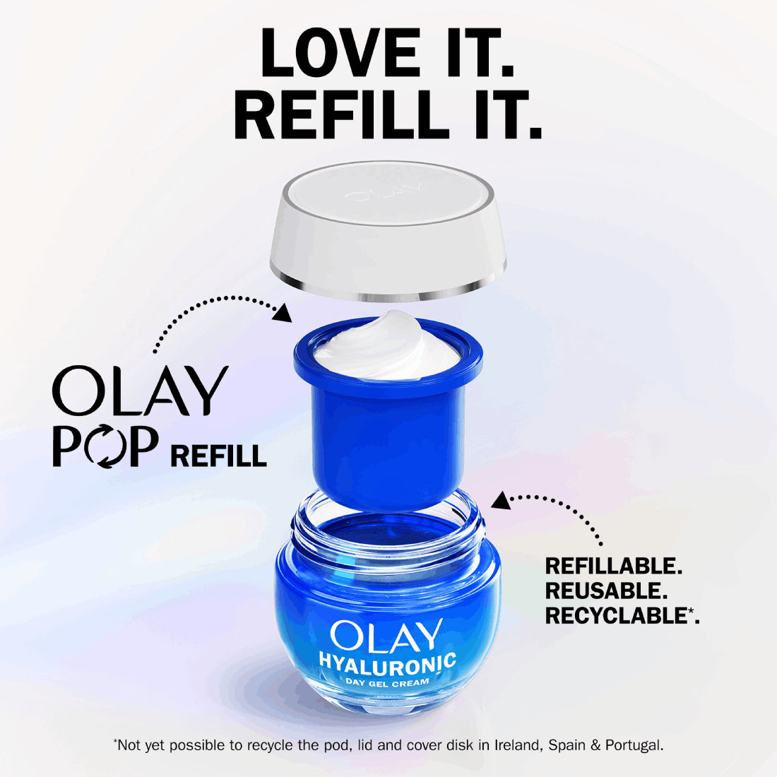 Olay Regenerist Hyaluronic Day Gel Cream with Vitamin B5 - 50ml refillable jar
