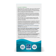  Supplement facts label for Nordic Naturals vegan Algae Omega softgels.