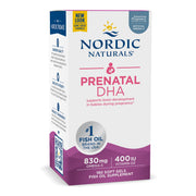 Nordic Naturals Prenatal DHA supplement box, Strawberry Flavoured 180 softgels.