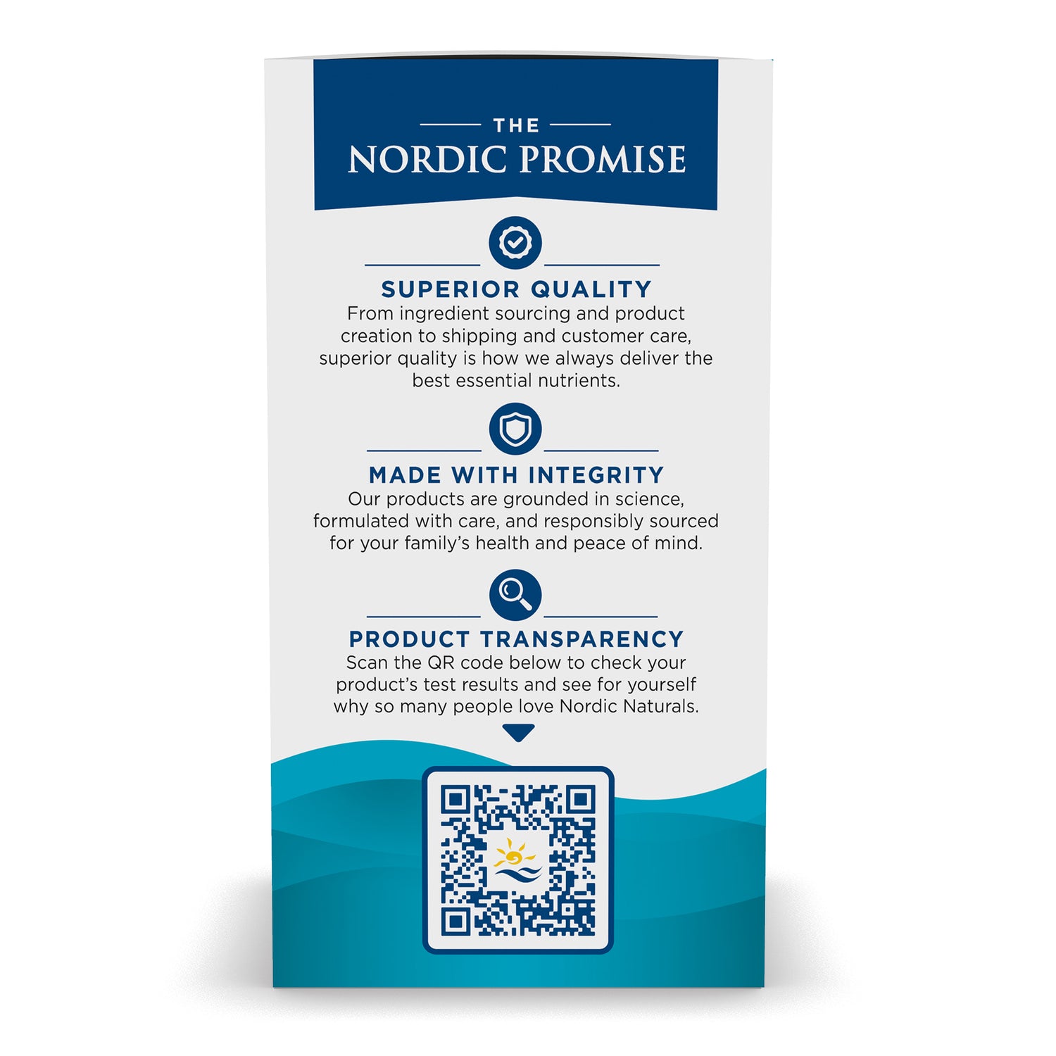 Supplement facts label for high potency omega-3 fish oil supplement