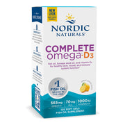 Nordic Naturals Complete Omega-D3 Lemon Flavoured 120 Softgels box.