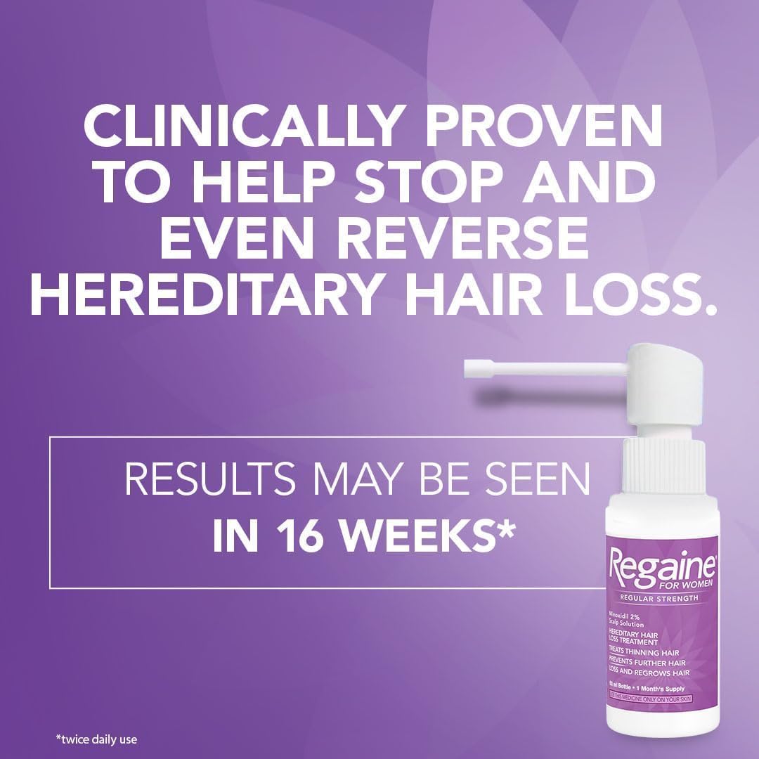Regaine for Women Regular Strength 2% Minoxidil Scalp Solution – 60ml