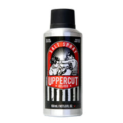 Front image: Uppercut Deluxe Salt Spray 150ml bottle texturising hair spray citrus wood fragrance packaging