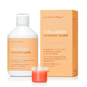 Swedish Collagen Morning Glow liquid bottle fruity flavour sugar free 500ml with dosage