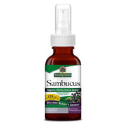 Nature’s Answer Sambucus elderberry throat spray alcohol-free 60ml bottle front label