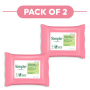 Simple Kind to Skin Brightening Cleansing Wipes 20 Wipes Pack of 2
