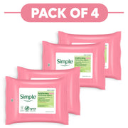 Simple Kind to Skin Brightening Cleansing Wipes 20 Wipes Pack of 4