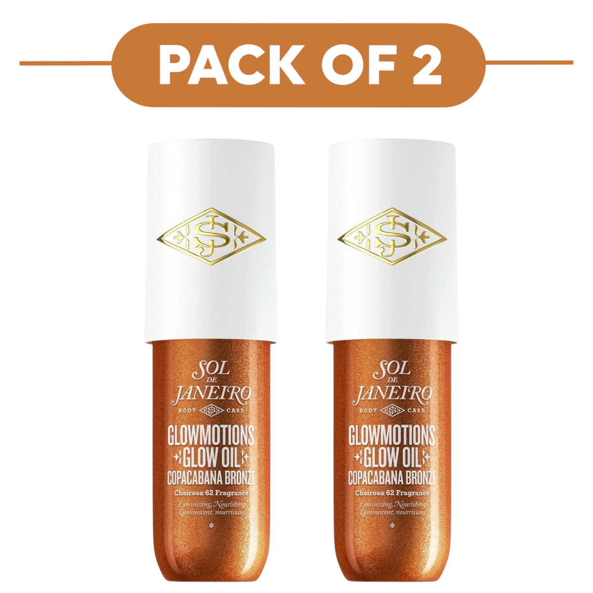 Sol de Janeiro Glowmotions Glow Body Oil Copacabana Bronze 75ml Pack of 2